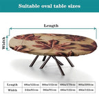 Dining Table Pads, Plaid Pattern Printed on Elastic Dining Table Cover, for Home & Daily Use Nightstands, Fits for 52" x 70" Oval Tables - Image 4