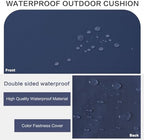 Outdoor Bench Cushion 48x18 Inch Waterproof with Memory Foam,Patio Bench Cushions for Outdoor/Indoor Furniture Porch Swing Cushion with Handle and Adjustable Strap,Navy Bule - Image 3