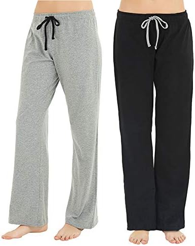 U2SKIIN 2 Pack Pajama Pants for Women Soft, Cotton Comfortable Womens Lounge Lightweight Sleep Pj Bottoms by U2SKIIN