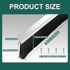 Door Sweep Brush Aluminum, 1.5 x 36 Inch, Silver, 2 Set - Image 2