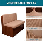 KRFOONN RV Dinette Cushion Covers Stretch Camper Cushions Cover, Brown - Image 2