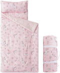 Bunnikins & Clover Toddler Nap Mat with Removable Pillow, Nap Mats for Preschool, Easy Clean Toddler Nap Pad for Kindergarten, Kids Sleeping Bag for Travel Camping by BunnikinsClover