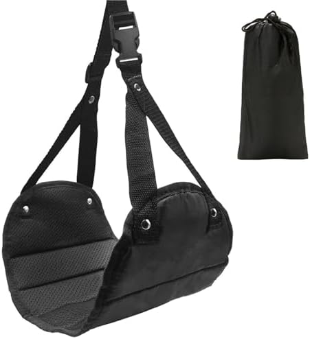 2Pcs Airplane Foot Hammock Adjustable Rest Portable Travel Leg Flight Sling for Airplane, Office, Under Desk, Car - Image 3
