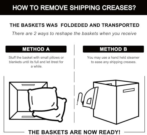 OIAHOMY Storage Cubes 11 Inch Storage Bin 3-Pack Square Basket Black&Brown - Image 7