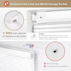 LazBlinds No Drill Cordless Cellular Shades, 55" W x 64" H, White - Image 2