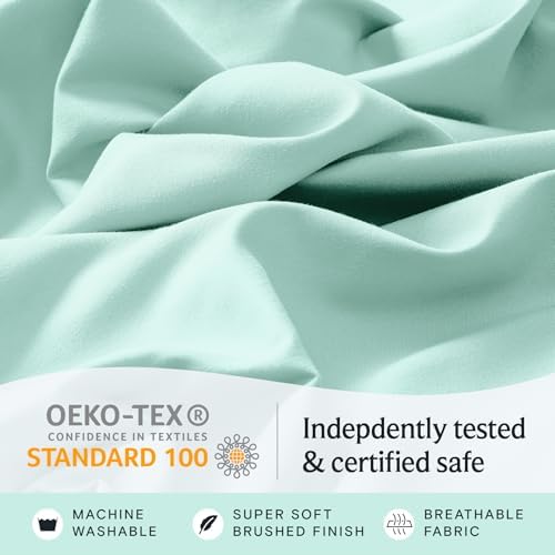 Twin Size Sheets Set, Cooling & Soft Deep Pocket Bed Sheets, 3PC - Image 5