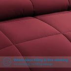 EASELAND Oversized King Down Alternative Comforter, Burgundy, 98x116 - Image 3