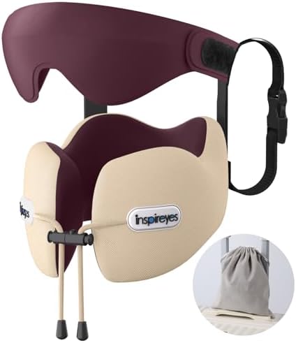Inspireyes Travel Neck Pillow Seat Strap System, Long Flight Stable Support by Inspireyes