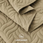 Love's cabin King Size Quilts Bedspreads, 7 Pieces Bed in a Bag, Camel - Image 7