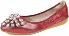 Flats Shoes for Women Rhinestone Wedding Ballerina Shoes Foldable Sparkly Comfort Slip on Flat Dressy Flats - Image 3