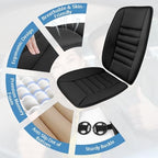 Car Seat Cushion, Memory Foam Cushion with Back Support, Black - Image 2