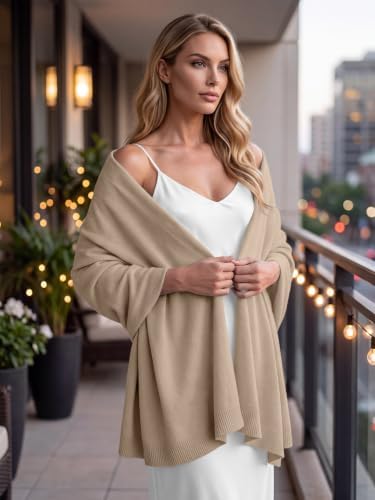 Women's Pashmina Shawl Wraps Evening Dress Elegant Scarf Wedding Knit Cape - Image 3