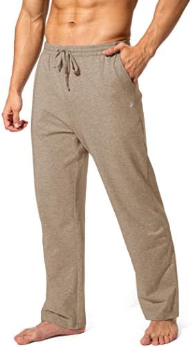 Pudolla Men's Cotton Yoga Sweatpants Athletic Casual Pants with Pockets by PudollaSports