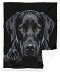 Black Dog Sherpa Blanket Animal Print Throw Blanket for Women and Men Soft Warm Cozy 60x80 Inches Loyal Pet Design Couch Bedroom Decor Gift for Birthday Housewarming Anniversary by Sleepwish