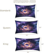 Lightning Pillow Cases Queen Size Set of 2 - Galaxy Vortex Pillowcases with Envelope Closure, Boys Gamer Room Decorative Pillow Covers for Bed Couch, Soft Breathable Microfiber - Image 7