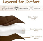 ZPECC Toddler Down Alternative Comforter, 39" x 47", Brown - Image 3