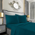 Mocassi Queen Sheet Set - Luxury Hotel 1800 Premier Bedding Sheets & Pillowcases - Ultra Soft Breathable & Cooling Bed Sheets - Deep Pocket - Wrinkle Resistant - 4 Piece - Queen, Marine Blue by MocassiLuxuryBedding