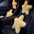 4 Pack Star Car Headrest Pillow and Lumbar Support Pillow Soft Yellow Star Decorative Pillows for Driving Cars Decor by Unknown