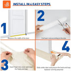 MAGZO Under Door Draft Stopper, 36 Inch Adjustable Door Gap Filler, White - Image 4