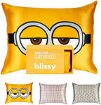 Blissy Silk Pillowcase - 100% Pure Mulberry Silk - 22 Momme 6A High-Grade Fibers - Silk Pillow Cover for Hair & Skin - Regular, Queen & King (Minion, 20" x 36" (Pack of 1)) by Blissy