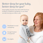 SleepingBaby Zipadee-Zip Transition Swaddle - Cozy Baby Swaddling Blanket with Zipper Convenience - Roomy Wearable Blanket for Easy Diaper Changes - 6-12 Month - Recharge Silver Heather - Image 6
