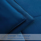 EASELAND Oversized King Down Alternative Comforter, Navy, 98x116 - Image 6