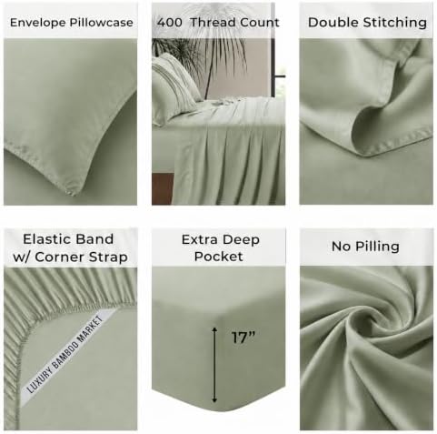 King Envelope Pillowcase Set | 100% Viscose | Organically Grown | Ultra Soft | Cooling | 2pcs [Willow] - Image 4