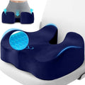 CushyOasis Seat Cushion, Office Chair Cushions, 5.28 in Thick (Blue) by CushyOasis