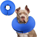 Supet Inflatable Dog Cone Collar Alternative After Surgery, Dog Neck Donut Collar Recovery E Collar for Neuter, Soft Pet Cone for Small Medium Large Dogs by Supet