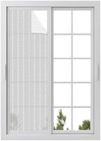 Window Privacy Film Frosted, Geometric Stripes Reusable Static Cling Window Tints, Polka Dots Abstract Modern Grey Heat Control Windows Films for Offices, Balcony, 29.5 x 118 Inches by Unknown