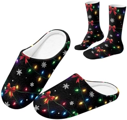 House Slippers for Women Washable Closed Toe with Cute Socks by Unknown