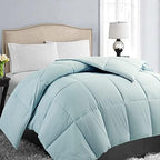 EASELAND King Size Down Alternative Comforter, Aqua, 90x102 Inches by EASELAND