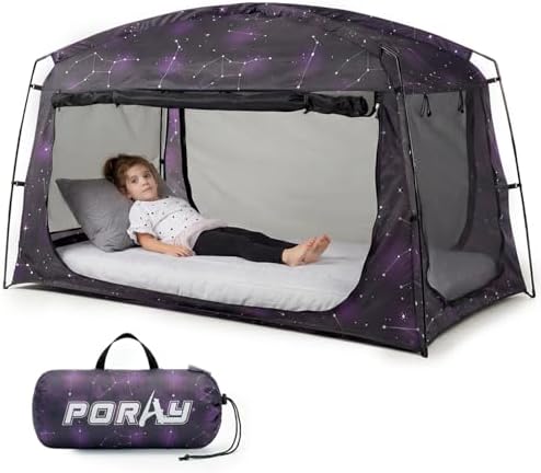 Porayhut Bed Tent for Twin Bed, Mosquito Net Bed Canopy, Portable Mosquito Mesh Tent for Kids & Adults, Breathable Mesh Net for Better Sleep, Indoor & Outdoor Travel Use by porayhut