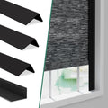 Light Blocking Strips for Window Shades and Blinds, 100% Blackout PVC Side Tracks Light Blocker for Blinds, Window Light Blocker for Bedroom(Black, 58", 4PCS) by Bliwans