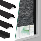 Light Blocking Strips for Window Shades and Blinds, 100% Blackout PVC Side Tracks Light Blocker for Blinds, Window Light Blocker for Bedroom(Black, 58", 4PCS) by Bliwans
