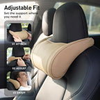 Universal Memory Foam Car Headrest Neck Pillow, White, 2 - Image 5