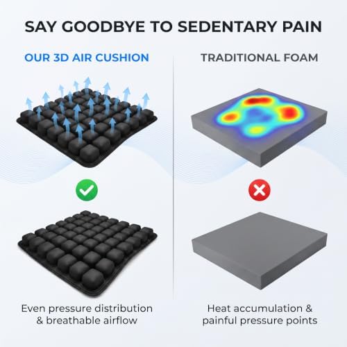 Inflatable Travel Airplane Seat Cushion with Air Pump for Long Flights - Image 5