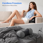 Shiatsu Neck Massager Pillow with Massage, Heat & Traction, Cordless, Black - Image 6