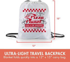 PICNIC TIME Pixar Toy Story Pizza Planet Impresa Picnic Blanket with Drawstring Backpack, Lightweight Water Resistant Beach and Outdoor Blanket, (Red and White) - Image 5