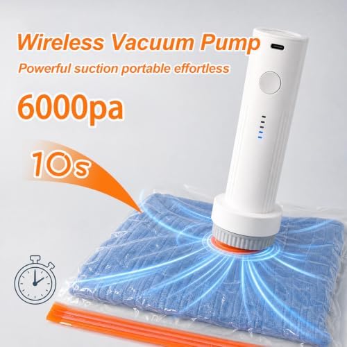 Vacuum Storage Bags with Electric Pump, 9-Pack Space Saver Bags for Clothes, Blankets, Comforters & Pillows, Reusable Vacuum Seal Bags with Wide Opening, 3 Sizes for Closet, Under Bed & Travel - Image 3