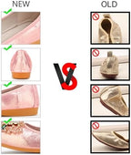 KUNWFNIX Women Ballet Flats Rhinestone Wedding Ballerina Shoes Foldable Sparkly Comfort Slip on Flat Shoes - Image 5