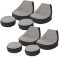 Intex Inflatable Ultra Lounge Chair With Cup Holder And Ottoman Set (4 Pack) by Unknown