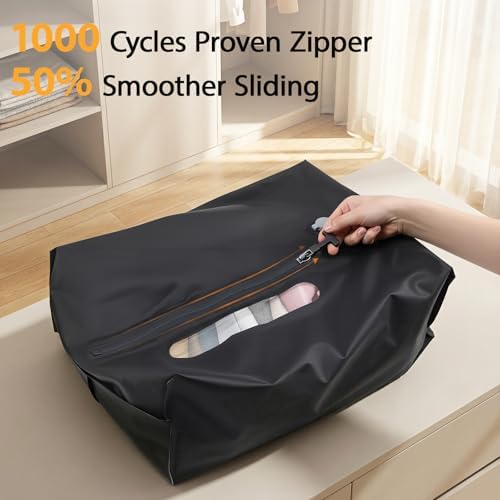 KXB Vacuum Seal Bags for Travel Luggage with Wireless Pump, 29L Compression Bags for Carry-On Suitcase & Travel Backpack, Reusable IP67 Waterproof Vacuum Storage Kit(2PC + PUMP) - Image 4