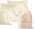 1000 TC Ivory King Pillowcases Set of 4 100% Egyptian Cotton Pillow Cases by GoodSleepBedding