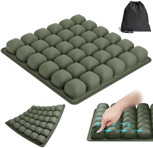 Inflatable Seat Cushion Press-to-Inflate Travel Airplane Car Office by Mosabear