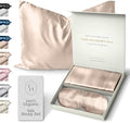 Colorado Home Co Silk Pillowcase for Hair and Skin - Nude Champagne Queen Size 100% Silk Pillow Covers - 20x30 - Pillow Case for Acne with Eye Mask for Sleeping by ColoradoHomeCo