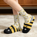 Jeiento Womens Fuzzy Slipper and Socks Winter Warm Gifts for Mom,Wam Cozy Indoor Socks Comfort Home Shoes - Image 3