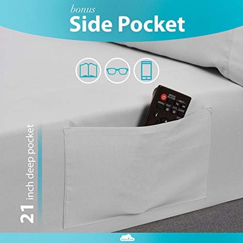 DREAMCARE Queen Sheets - 6 pcs Breathable Cooling Sheets Queen - up to 21" - Image 3