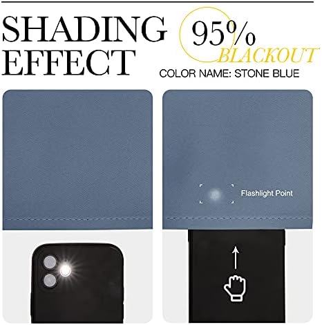 NICETOWN Patio Door Curtain for Sliding Glass Door, Thermal Insulated Blackout Curtain Drape for Living Room/Kitchen/Bedroom (Stone Blue, 1 Panel, 80 x 84 inch) - Image 2