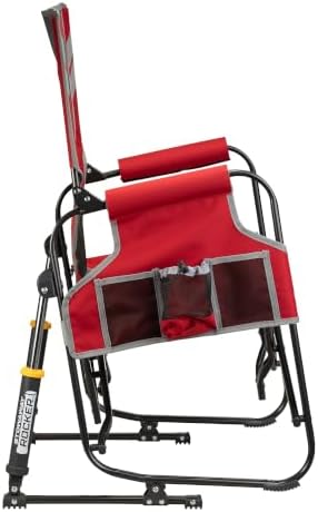 GCI Outdoor Stowaway Rocker - Varsity Red/Gray - Image 4